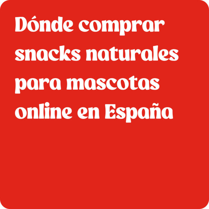 Dónde comprar snacks naturales para mascotas online en España